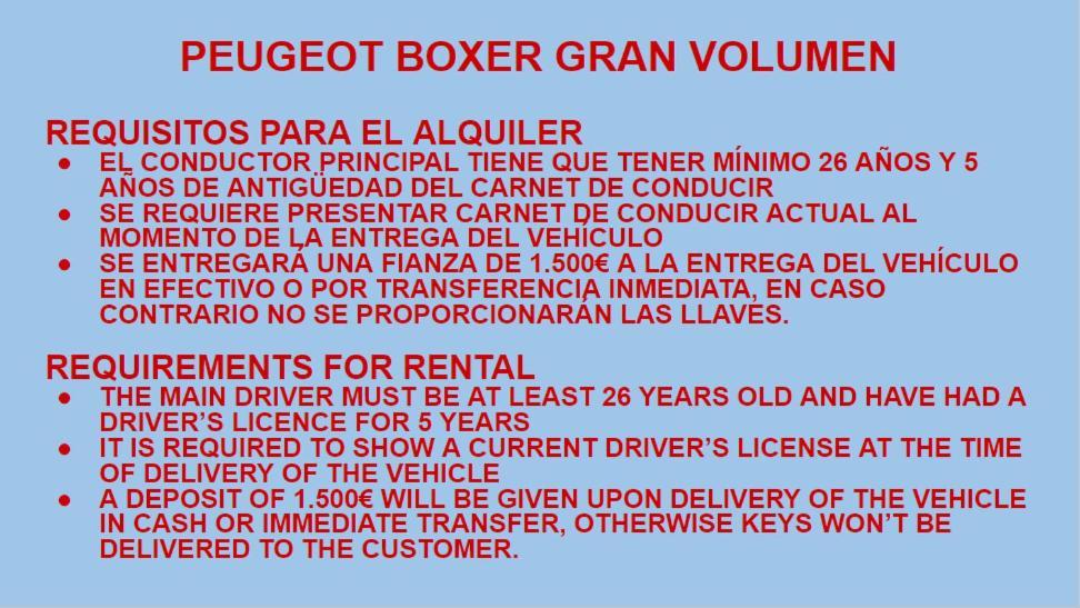 Furgoneta Camper Gran Volumen